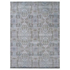 tapis Tabriz moderne du 21e siècle en laine et soie