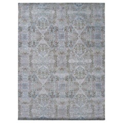 21st Century Modern Modern Tabriz Wool and Silk Rug