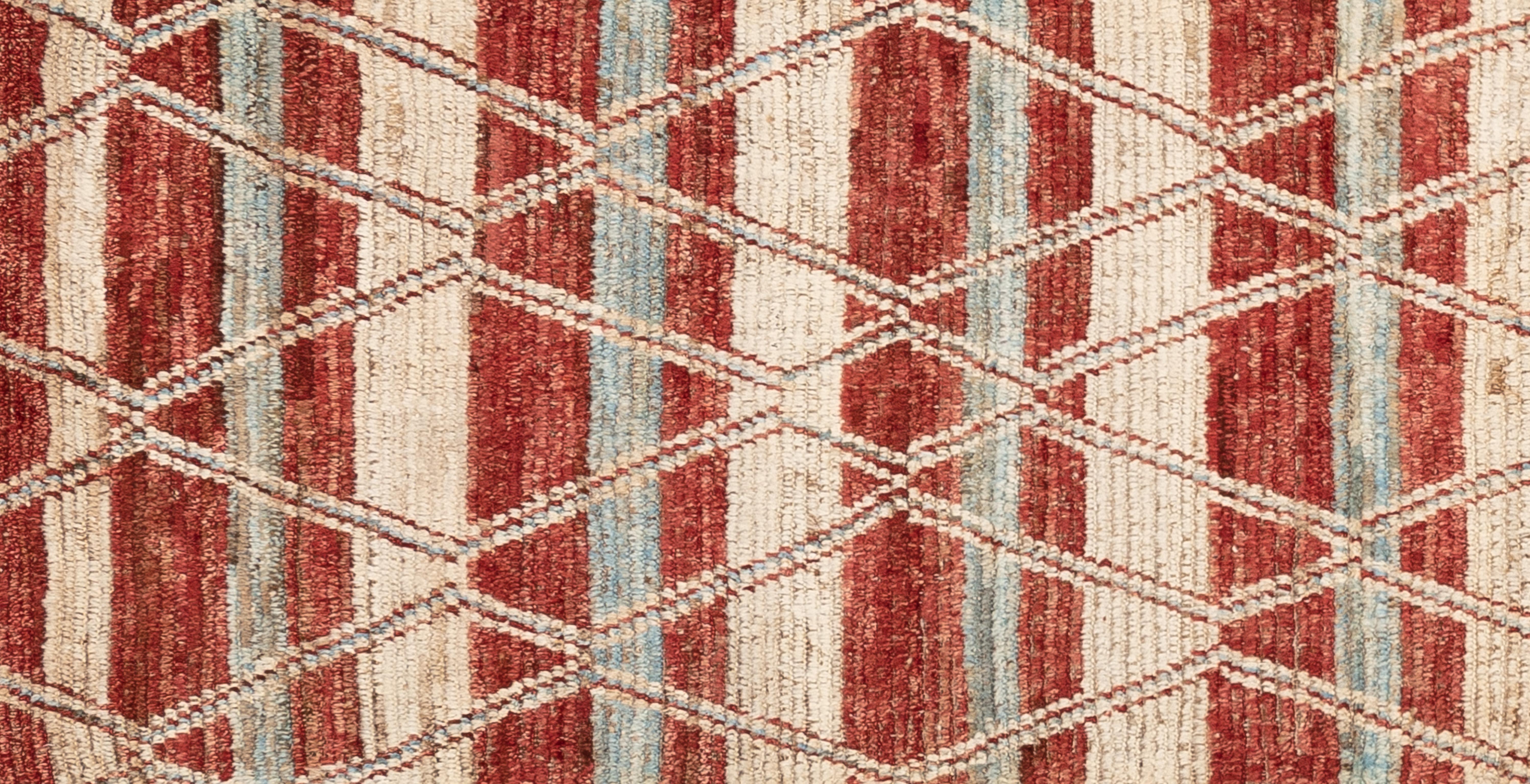 Hand-Woven 21st Century Modern Moroccan Runner For Sale