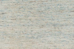 Blue Modern Moroccan Style Wool Rug With Tribal Motif