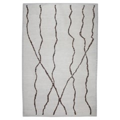 21st Century Modern Moroccan Style Wool Rug in Brown & Beige 9'10" X 14'1"