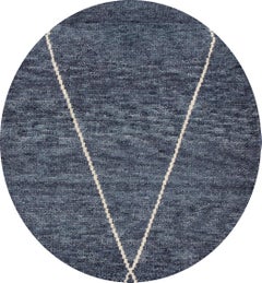 Contemporary Moroccan Style Hand-Knotted Wool Runner Rug, 3'2" x 14"