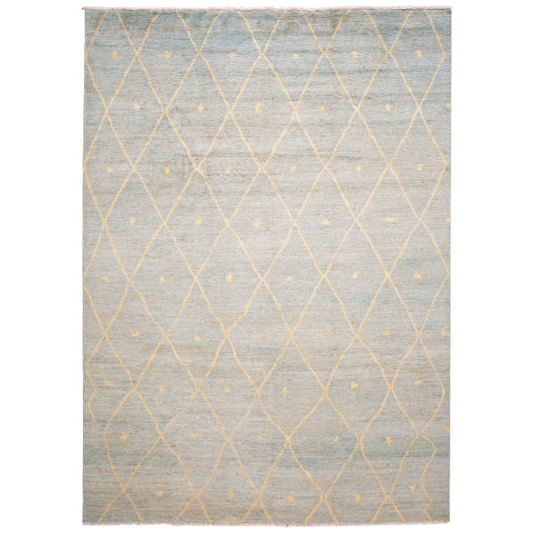 21st Century Modern Moroccan Style Wool Rug For Sale at 1stDibs