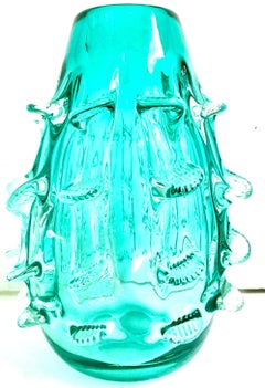 21st Century Modern Murano Style Art Glass "Sea Urchin" Vase