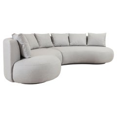 Modern Twins Outdoors 5-Seat Sofa in Sunbrella Grey Fabric by Greenapple