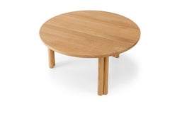 Siglo XXI Mesa de centro moderna de madera de roble Ø70cm Silvestro Made in Italy