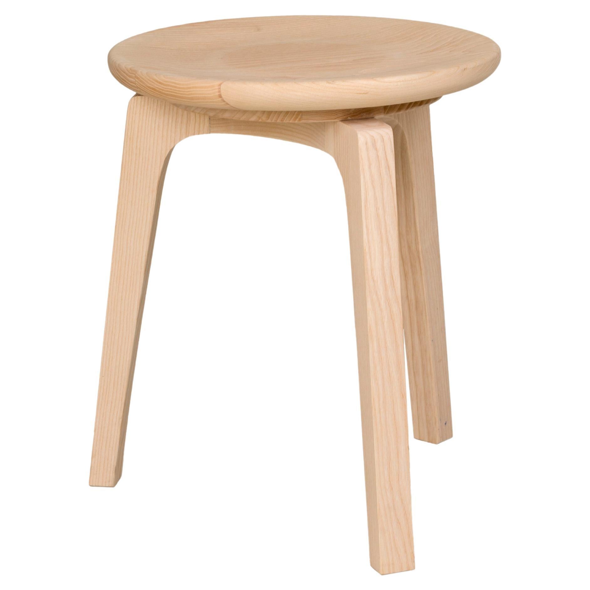 21st Century Modern Oakwood Low Stool TOD Made in Italy For Sale