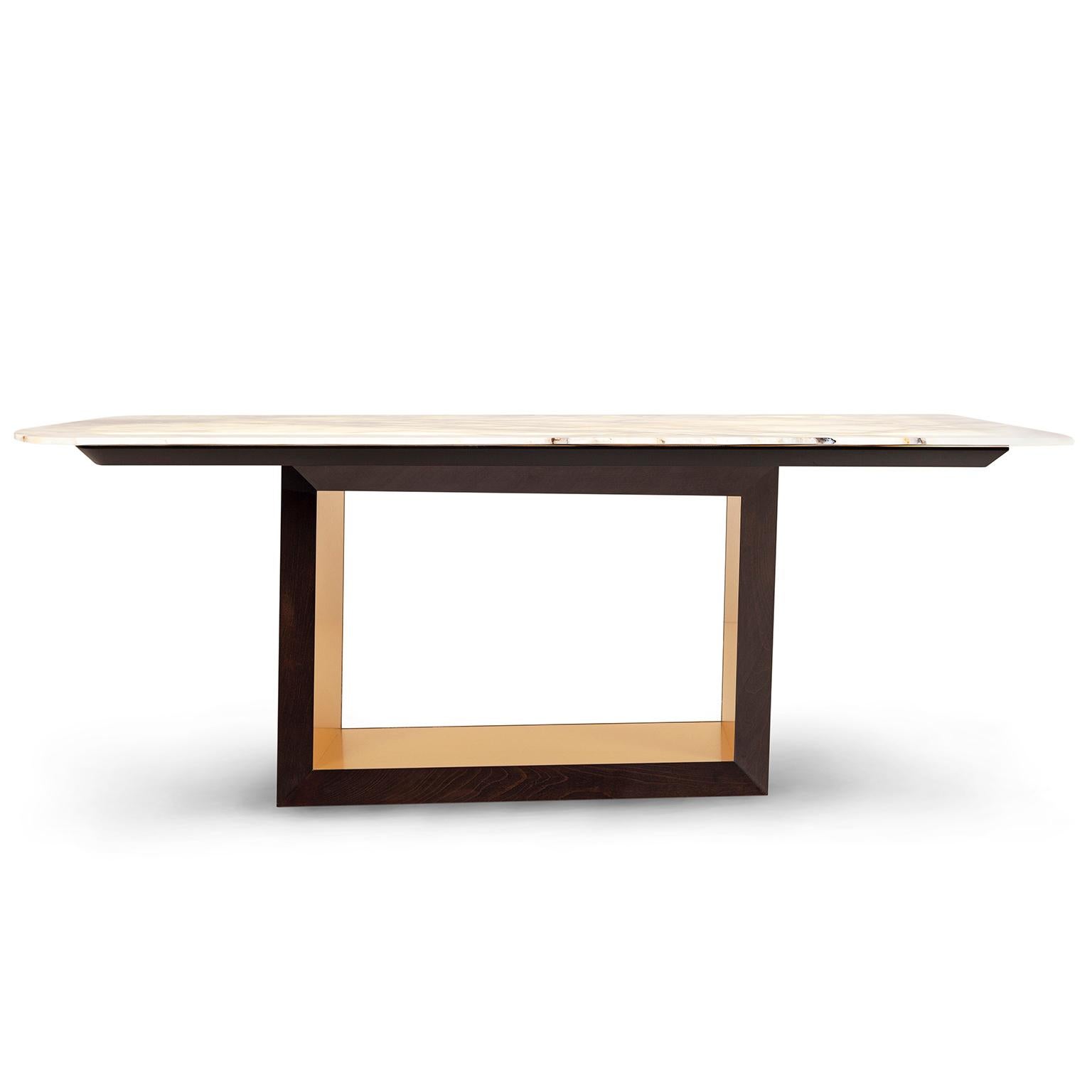 Portuguese Modern Olisippo Dining Table, Patagonia Stone, Handmade Portugal by Greenapple For Sale