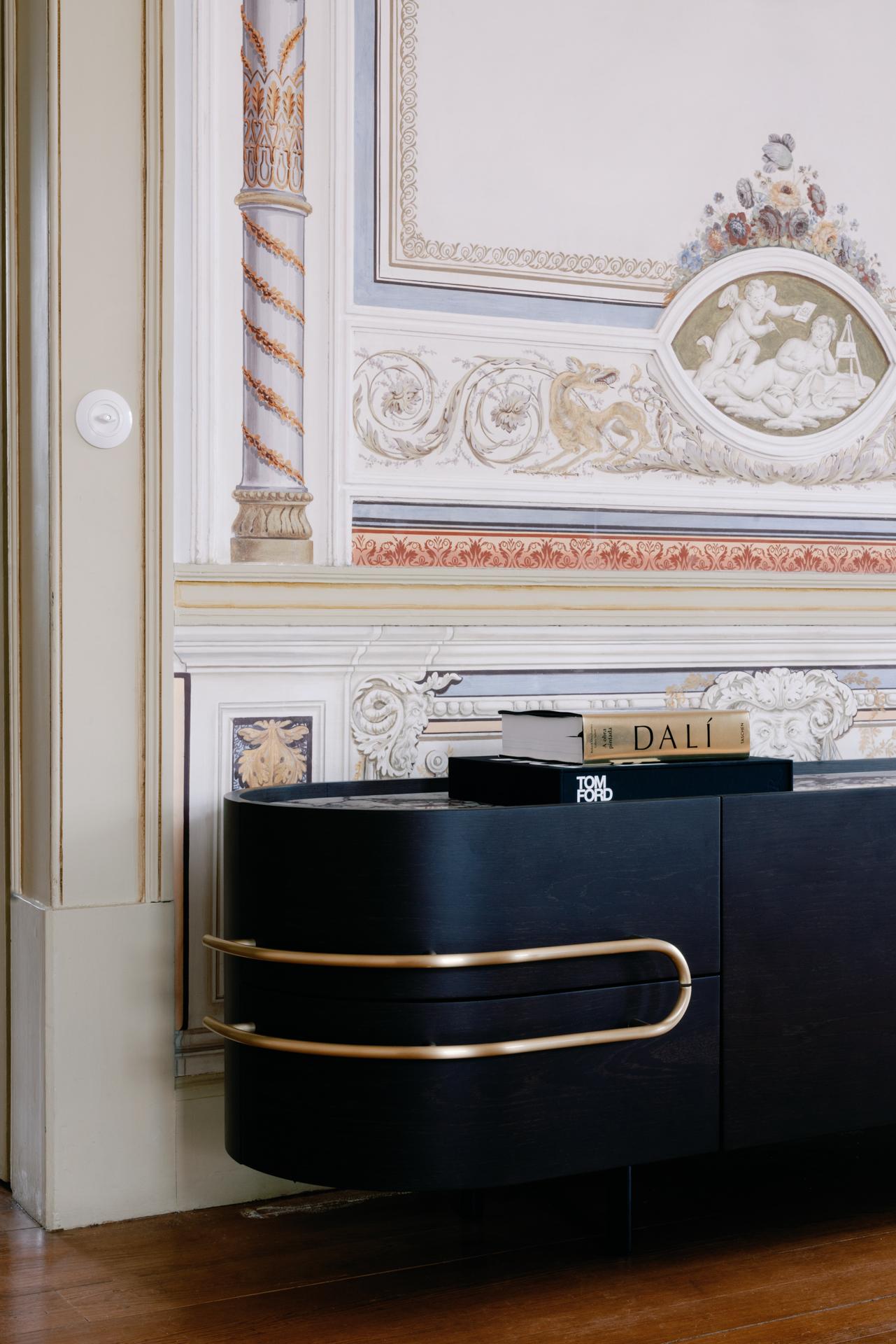 Modern Olival Sideboard, Onyx Stone Brass, Handmade in Portugal by Greenapple For Sale 2