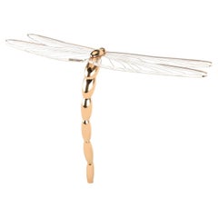 Dragonfly-Shaped Organic Console Table in Gold Leaf and Hand-Painted Acrylic