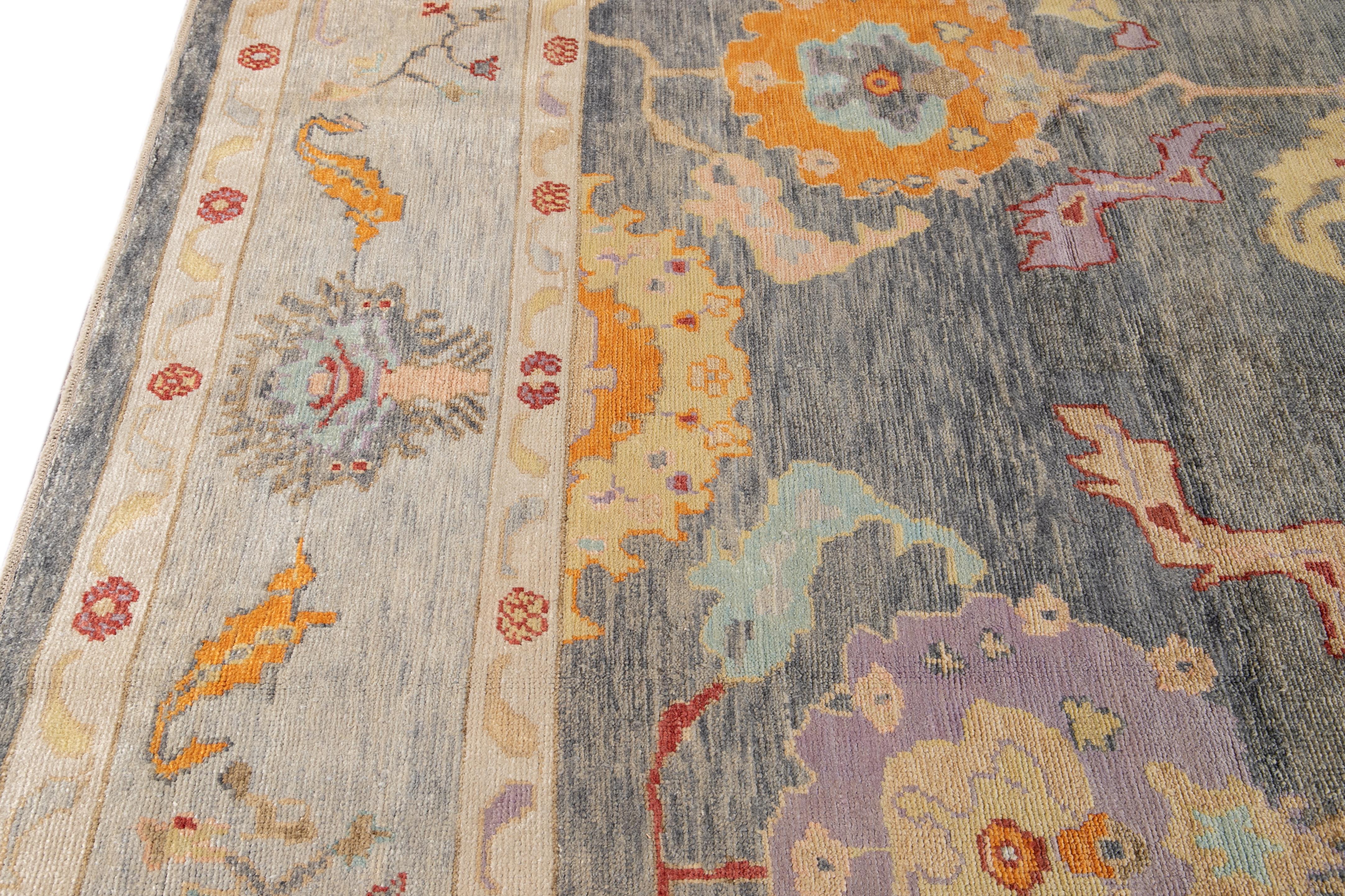 21st Century Modern Oushak Wool Rug In New Condition In Norwalk, CT