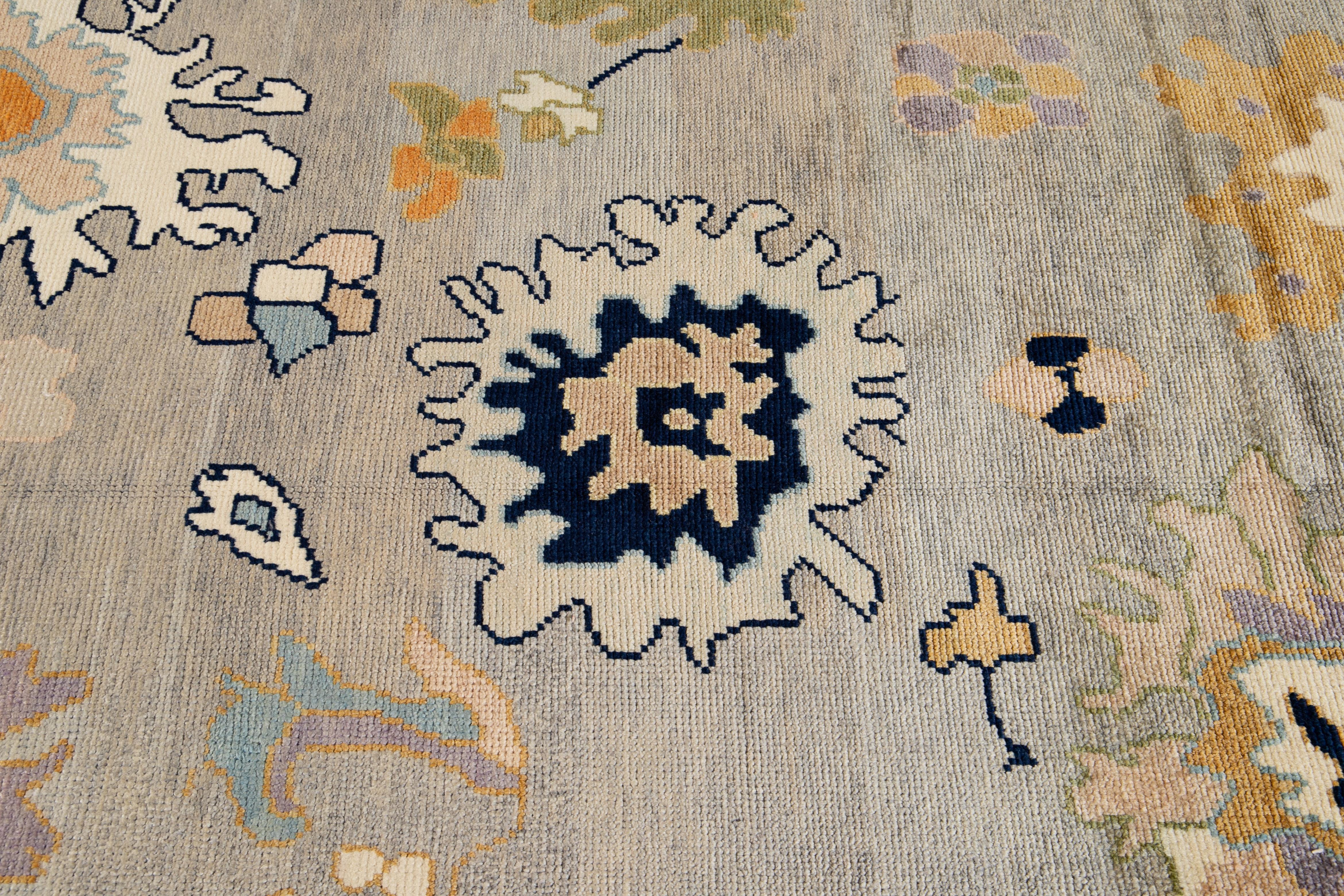 21st Century Modern Oushak Wool Rug In New Condition In Norwalk, CT