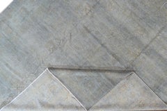 Hand-Knotted Wool Overdyed Rug, Grey Design, Modern Style, Pakistan