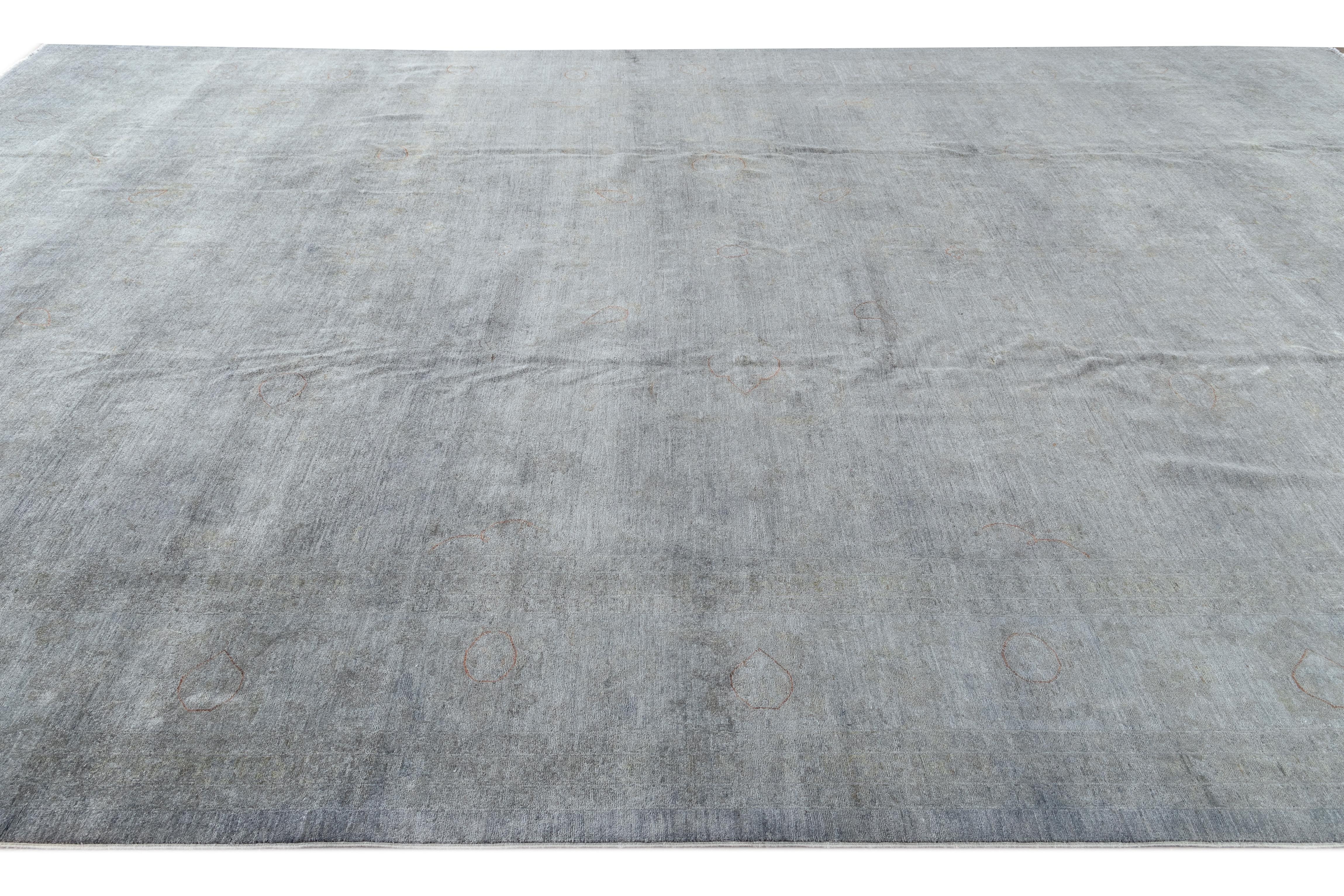 Wool 21st Century Modern Overdyed Rug For Sale