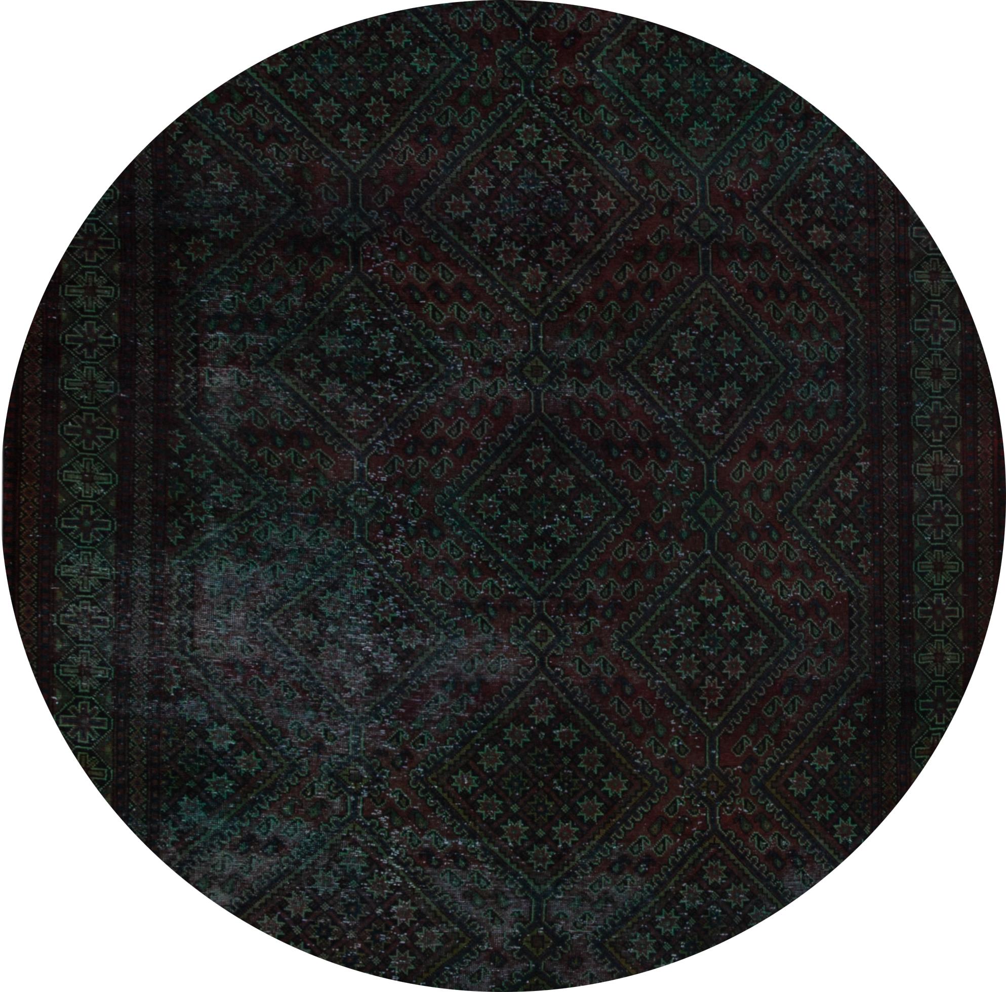 Hand-Knotted 21st Century Modern Overdyed Wool Rug For Sale