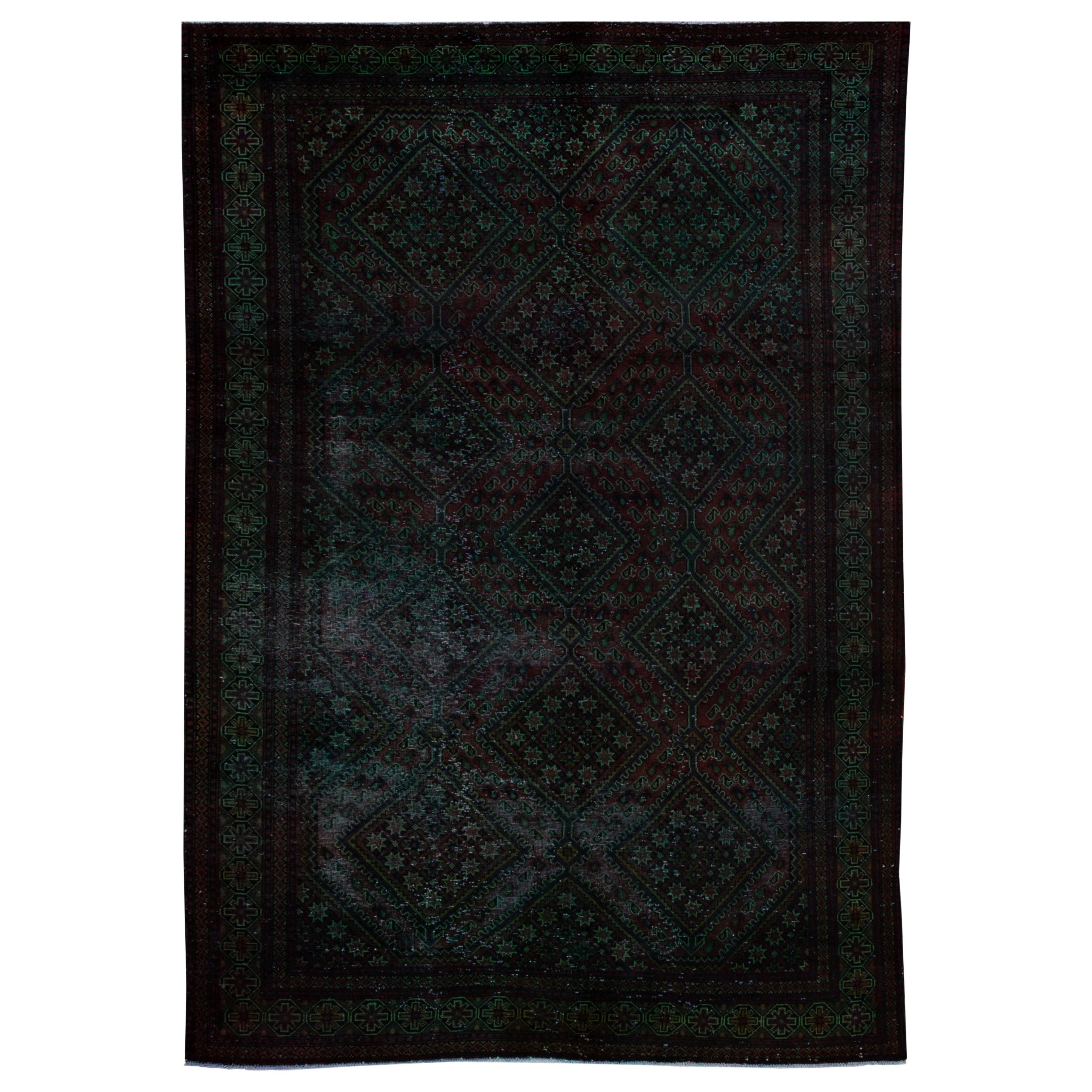 21st Century Modern Overdyed Wool Rug For Sale