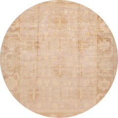 21st Century Modern Oversize Beige Turkish Oushak Rug