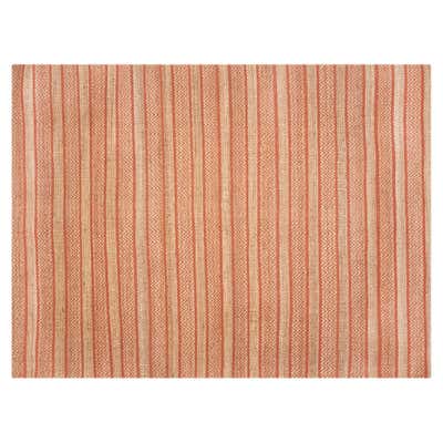 Mid-Century Geometrical Danish Area Rug in Red and Orange at 1stDibs