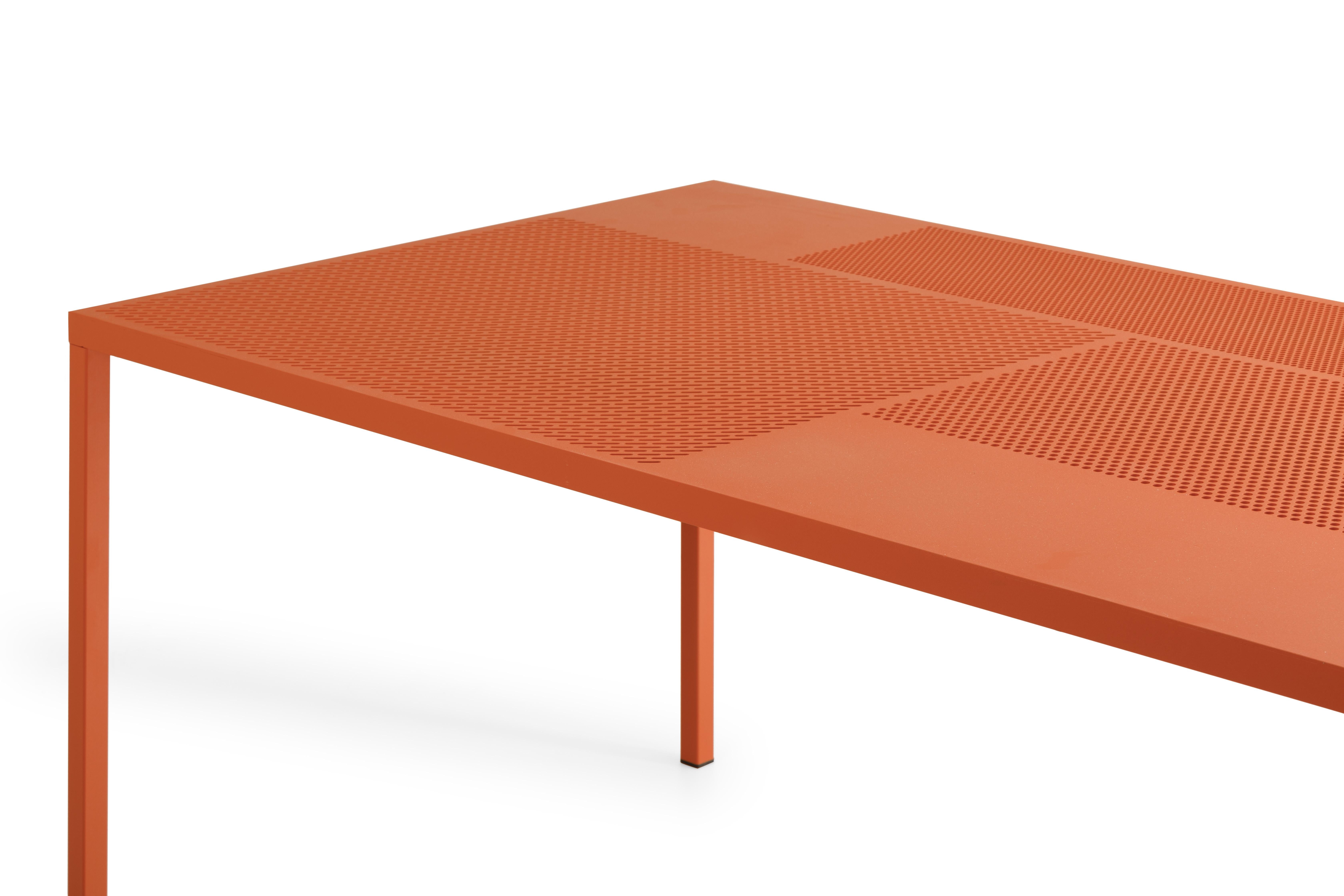 21st Century Modern Perforated Steel Rectangular Table Outdoor Neo Made in Italy In New Condition For Sale In Sant'Elena, IT