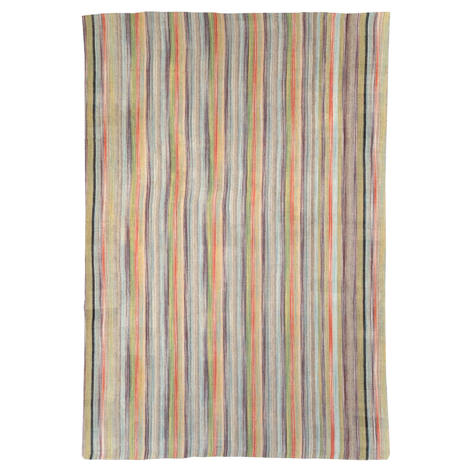 Tappeto persiano moderno del 21° secolo a trama piatta Kilim oversize