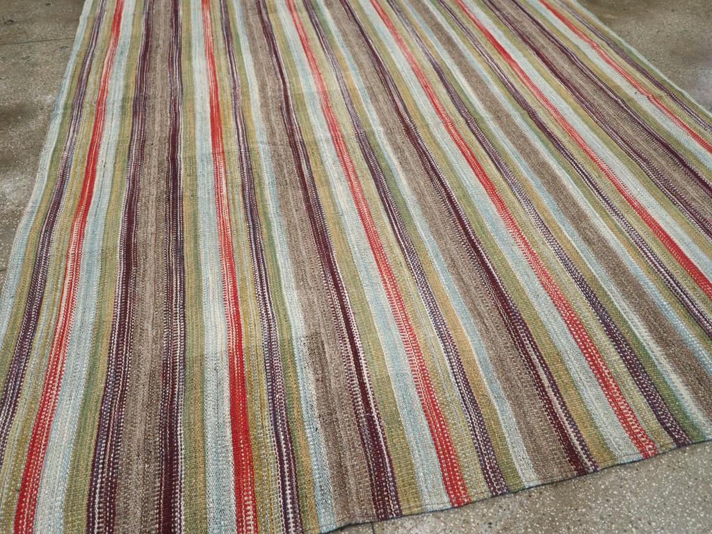 Siglo XXI Alfombra Persa Moderna de Tejido Plano Kilim Tamaño de la Habitación Lana en venta