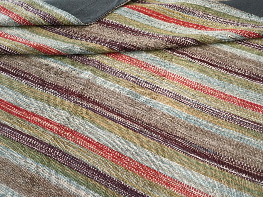Siglo XXI Alfombra Persa Moderna de Tejido Plano Kilim Tamaño de la Habitación en venta 2