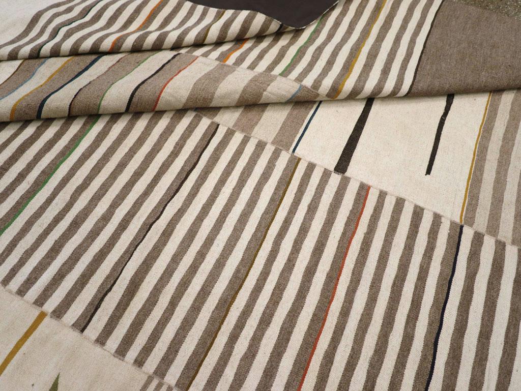 Siglo XXI Alfombra Persa Moderna de Tejido Plano Kilim Tamaño de la Habitación en venta 2