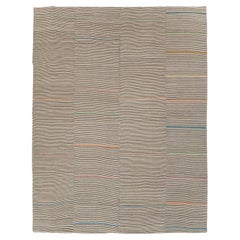 21st Century Modern Persian Flatweave Kilim Room Size Carpet (tapis persan tissé plat du 21e siècle)