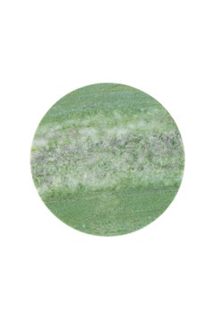 Art Deco Pyrite Marble Side Table, Green Crystal, Handmade by Greenapple