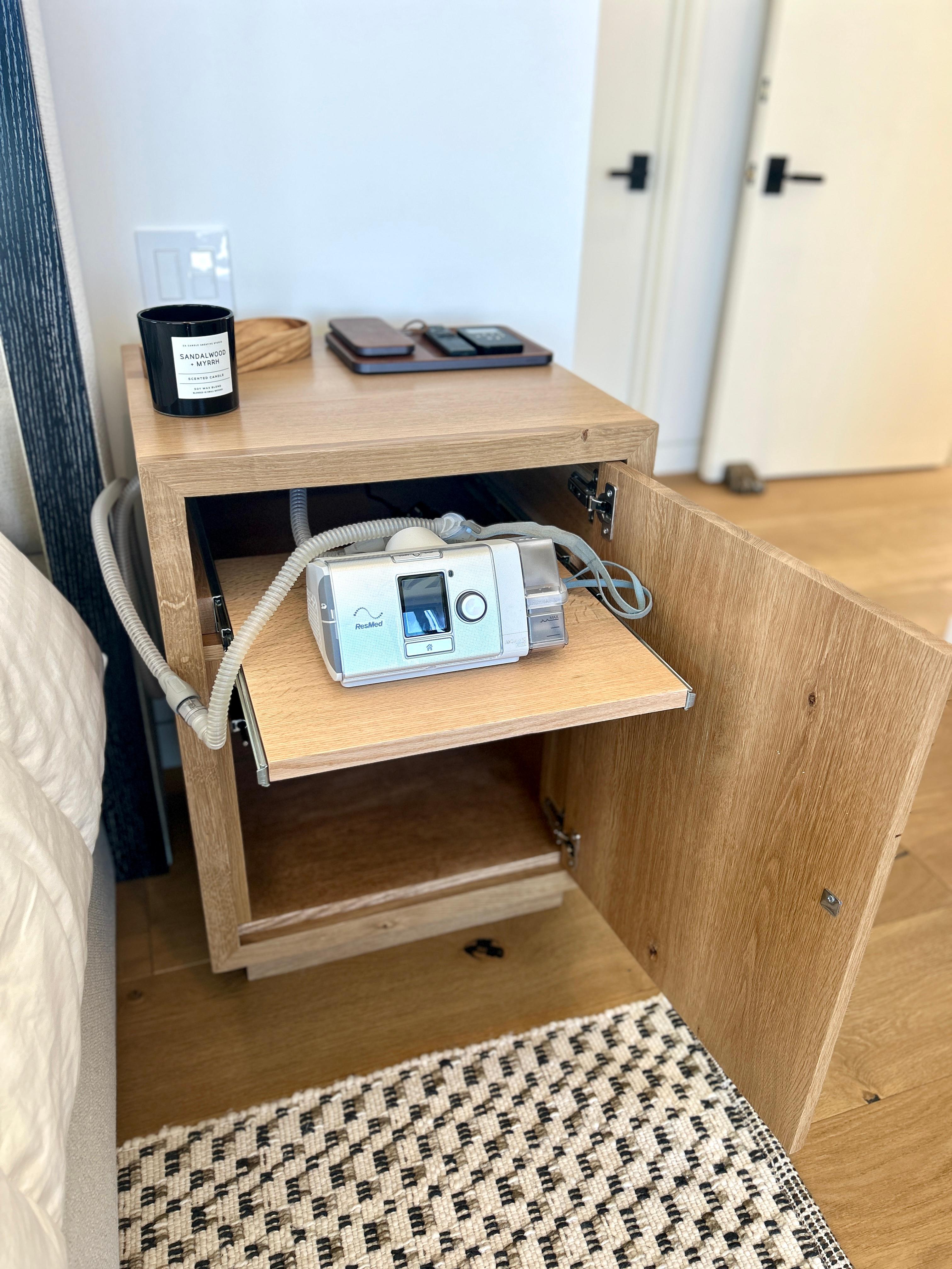 21st Century CPAP Nightstand Set of 2 Rift Sawn White Oak  For Sale 1