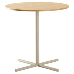 Table ronde moderne du 21e siècle en bois de chêne, fabriquée en Italie