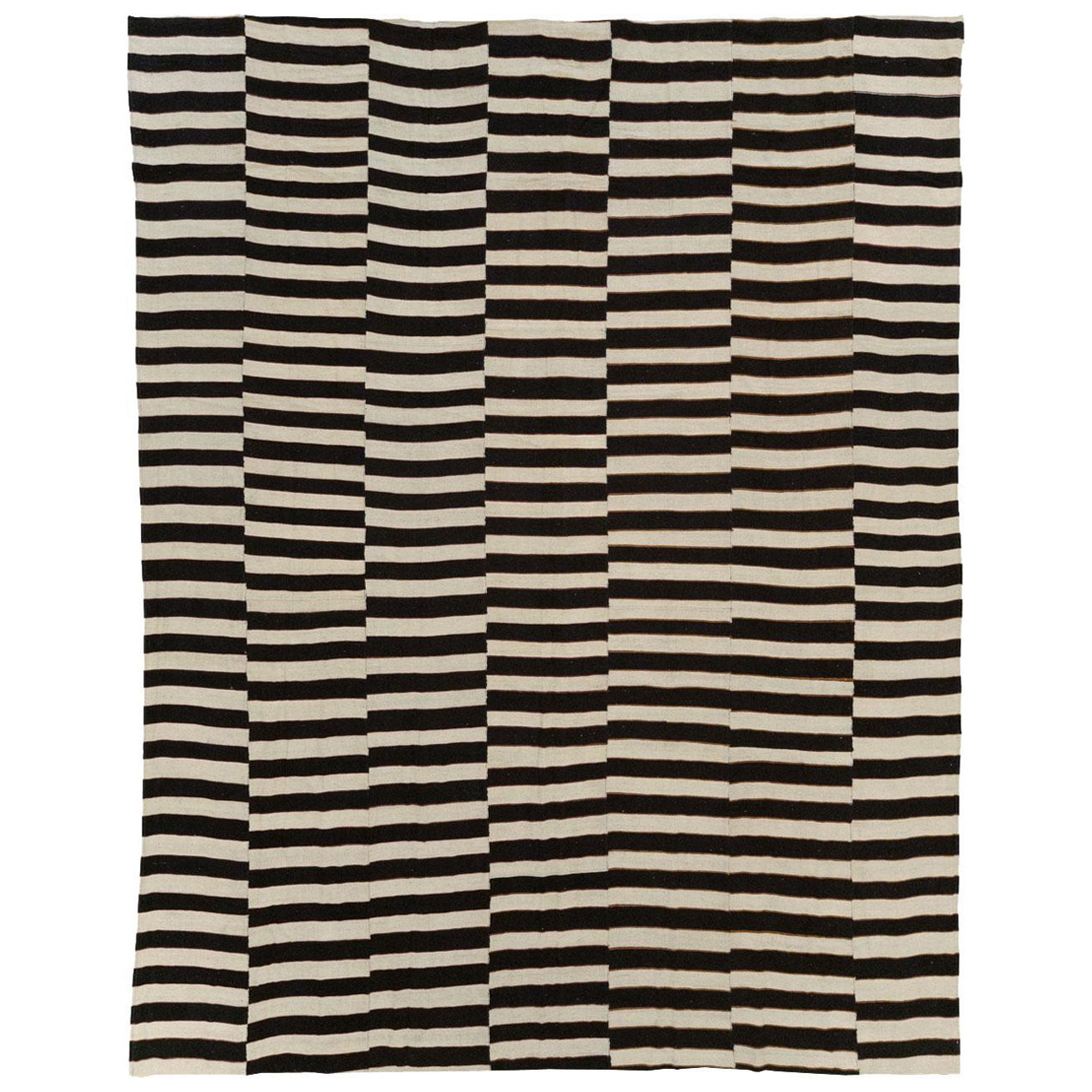 Tappeto Kilim a trama piatta turco del 21° secolo, moderno e rustico, fatto a mano, per una stanza.