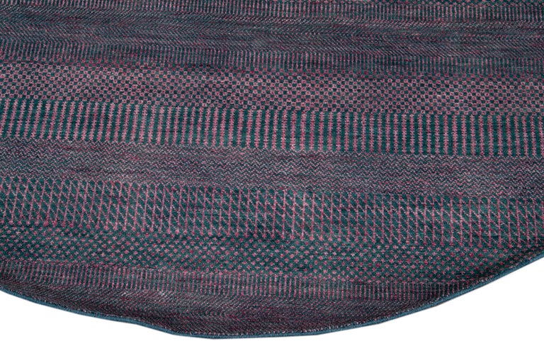 21st Century Modern Savannah Wool Round Rug For Sale at 1stDibs