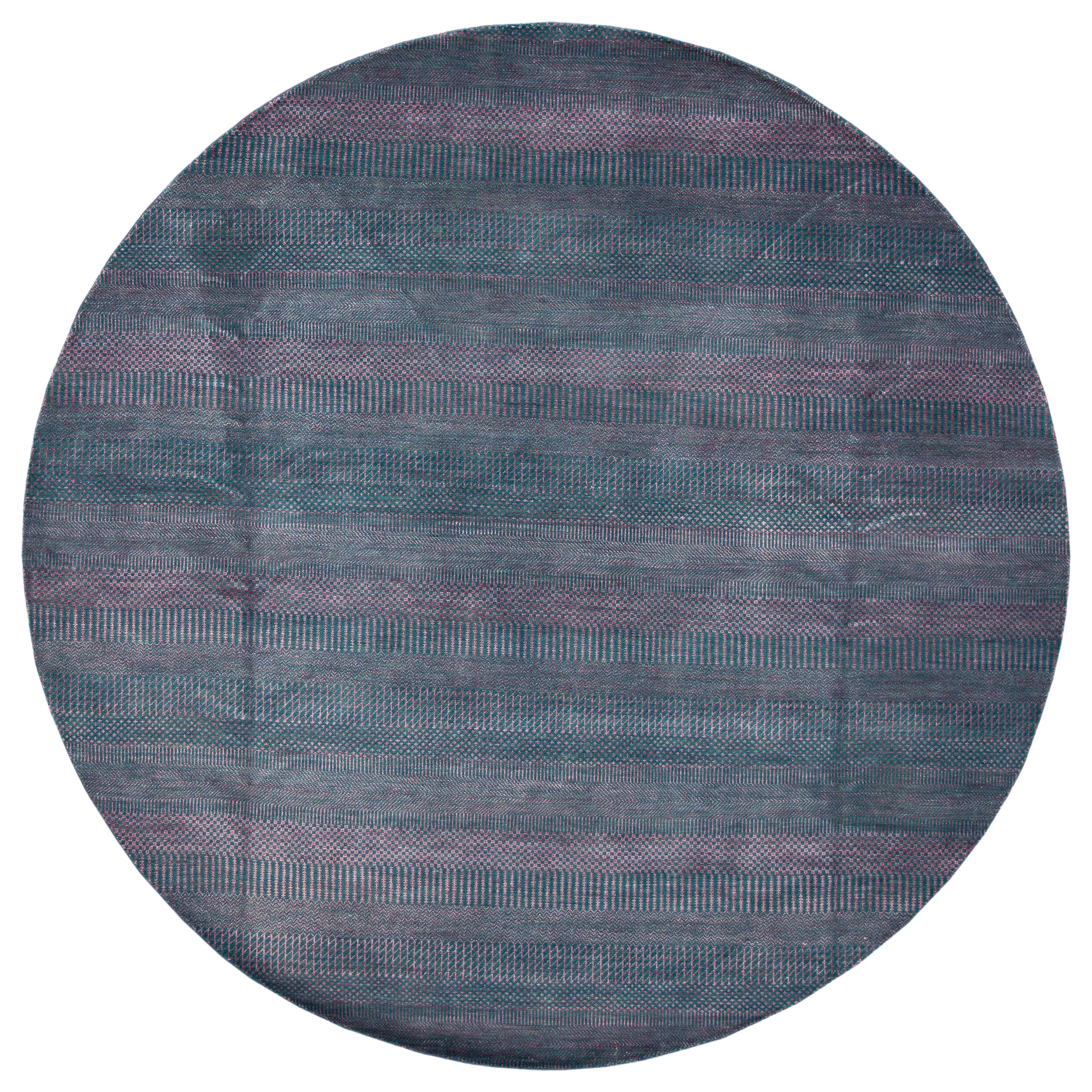 21st Century Modern Savannah Wool Round Rug For Sale