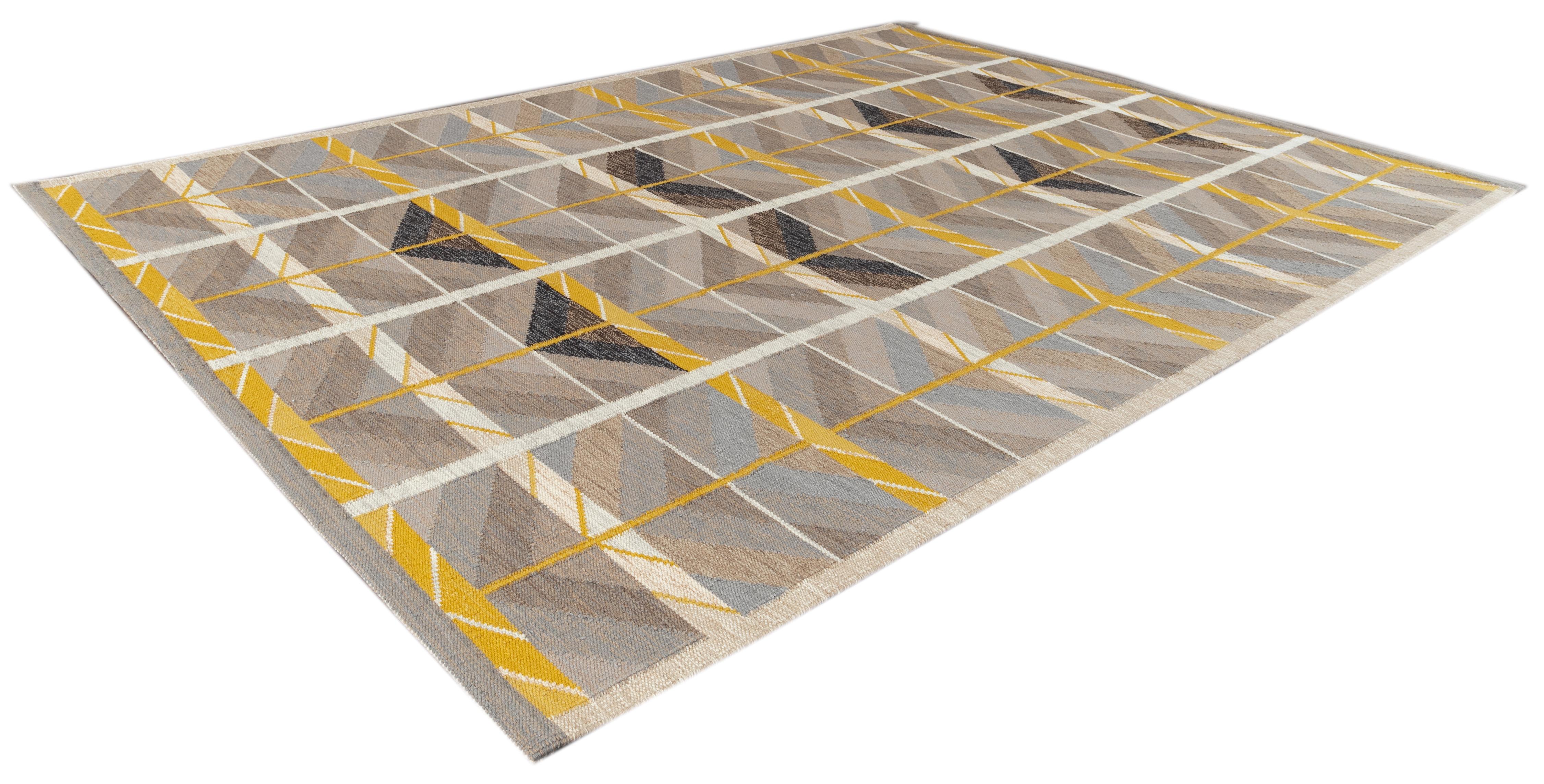 Flachgewebter Teppich im modernen skandinavischen Stil des 21. Jahrhunderts im Angebot 1