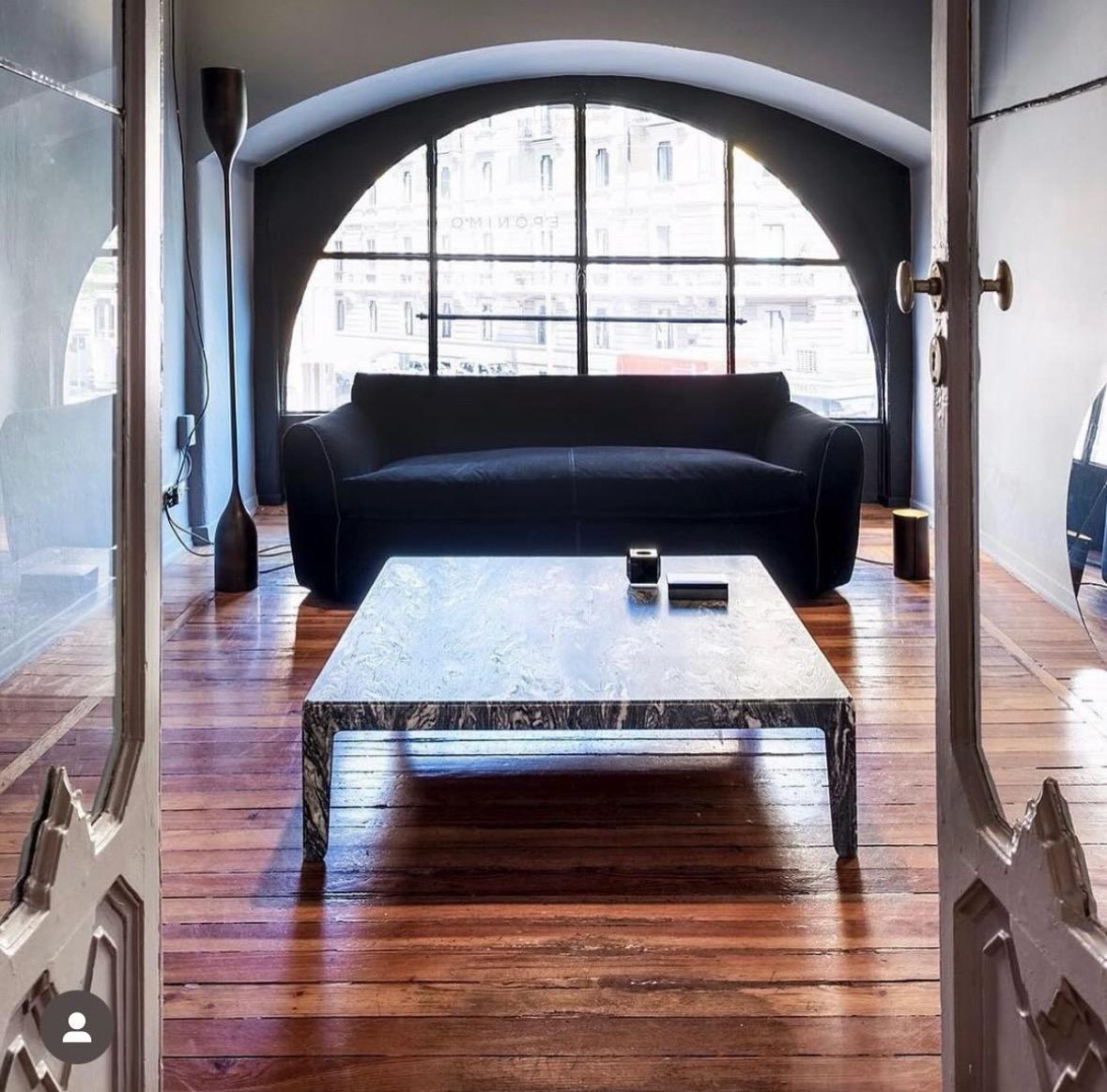 21st Century Modern Sculptural Coffe Table In Solid New Saint Laurent Marble For Sale 4