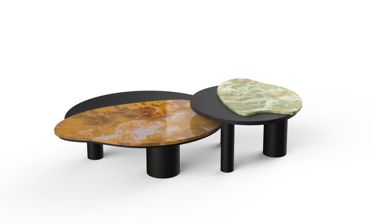 Greenapple Coffee Table, Bordeira Coffee Table, Set of 2, Handmade in Portugal In New Condition For Sale In Cartaxo, PT