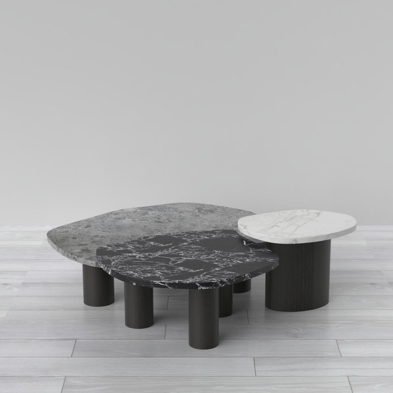 Flow Coffee Tables Outdoors, Contemporary Collection, Handcrafted in Portugal - Europe by Greenapple.

Inspired by nature's organic lines and movements, this low table set adds a contemporary aesthetic to every living space. Its flowing form creates