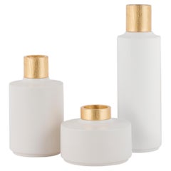 Modern Set of 3 Ceramic Jars Handcrafted in Portugal by Greenapple