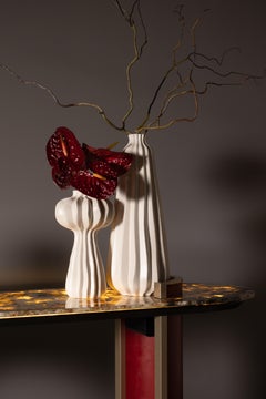 Set/3 Vases, Ceramic Vases, White, Handmade in Portugal by Lusitanus Home