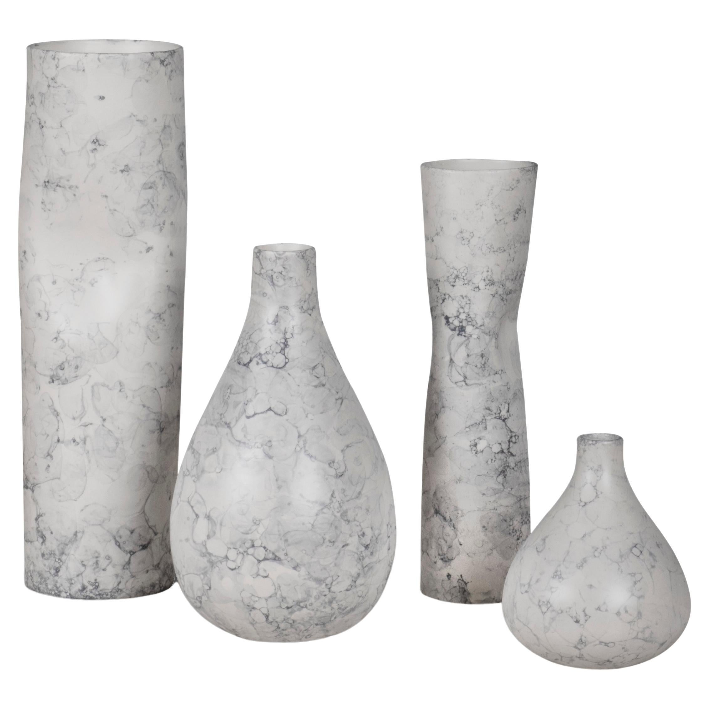 21st Century Modern Set of 4 Vases Handcrafted in Portugal by Greenapple