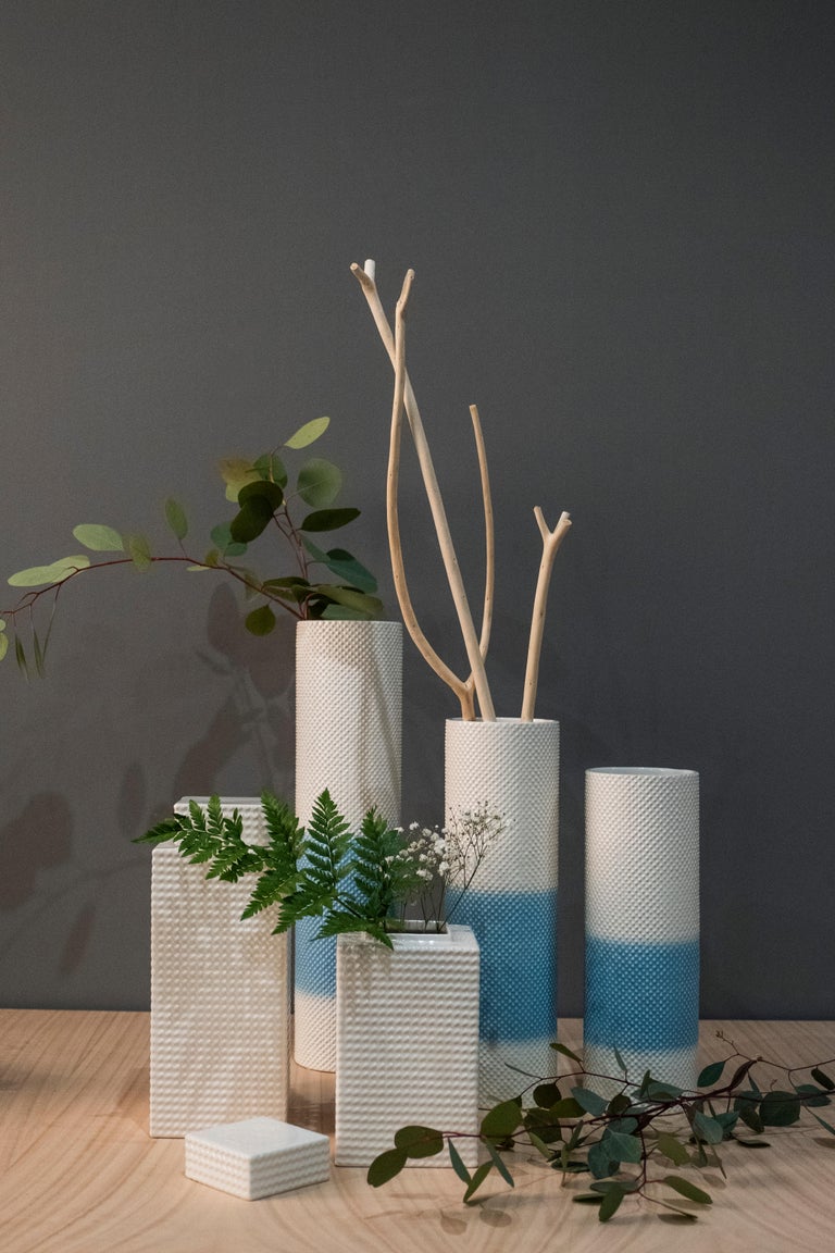 Portuguese 21st Century Modern Set of 5 Vases Handcrafted in Portugal by Greenapple For Sale