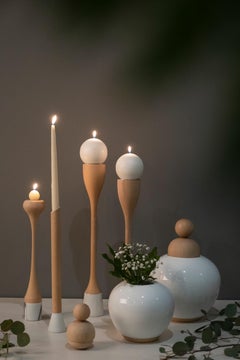 Portacandele e vasi in ceramica Sey/6, realizzati a mano in Portogallo da Lusitanus Home