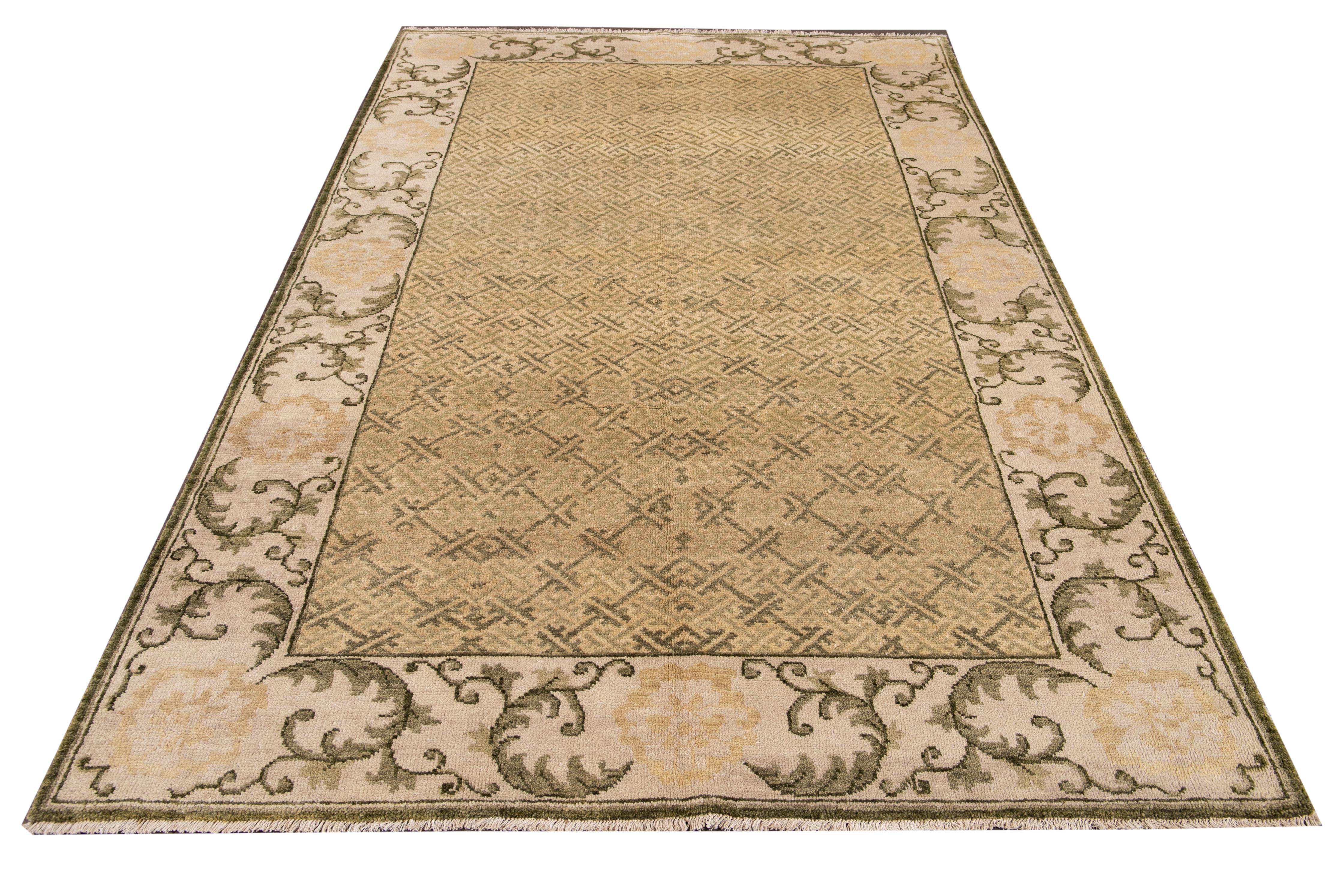 21st Century Modern Sino Wool Rug For Sale 4