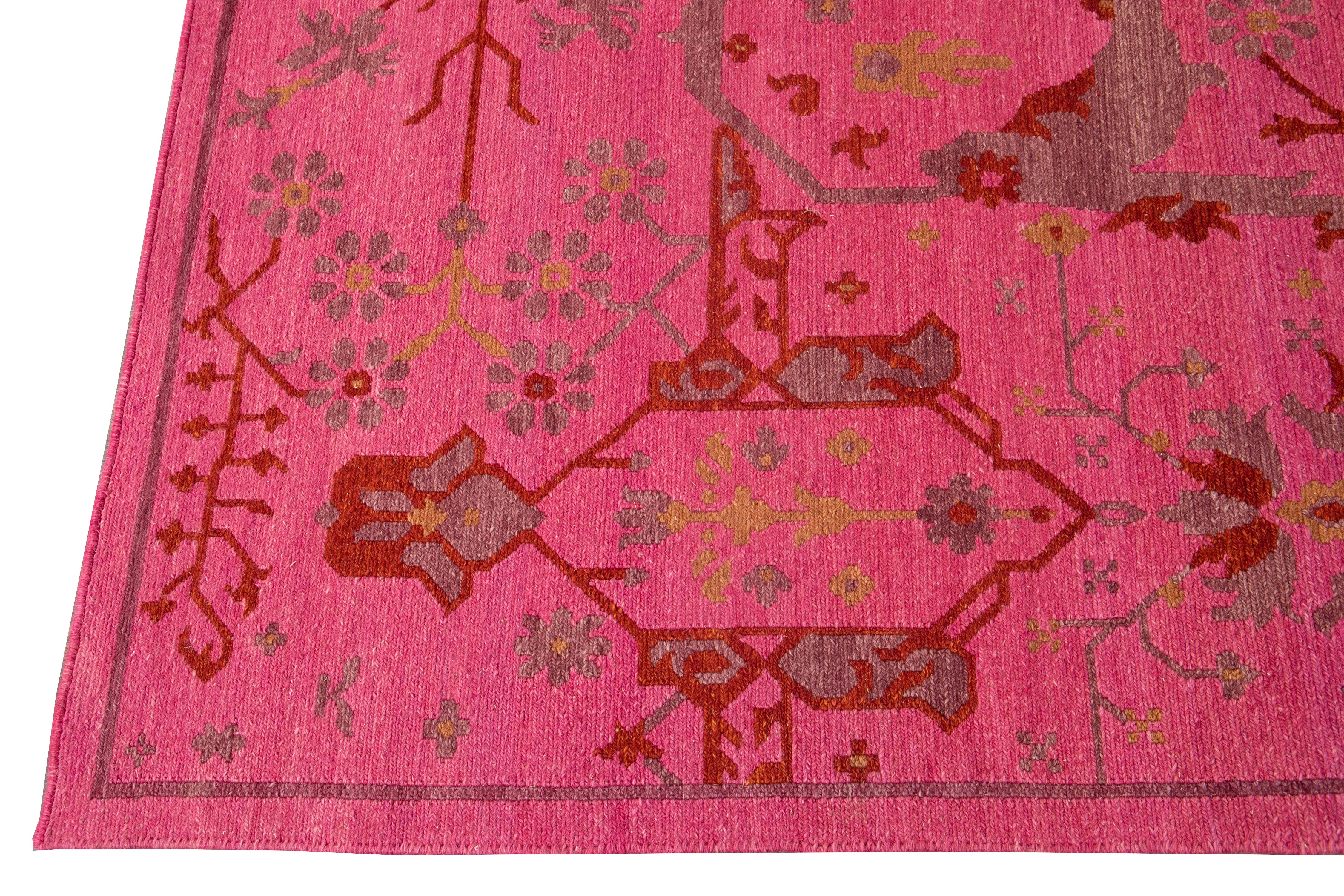 Moderner Wollteppich im Soumak-Stil des 21. Jahrhunderts im Zustand „Neu“ im Angebot in Norwalk, CT