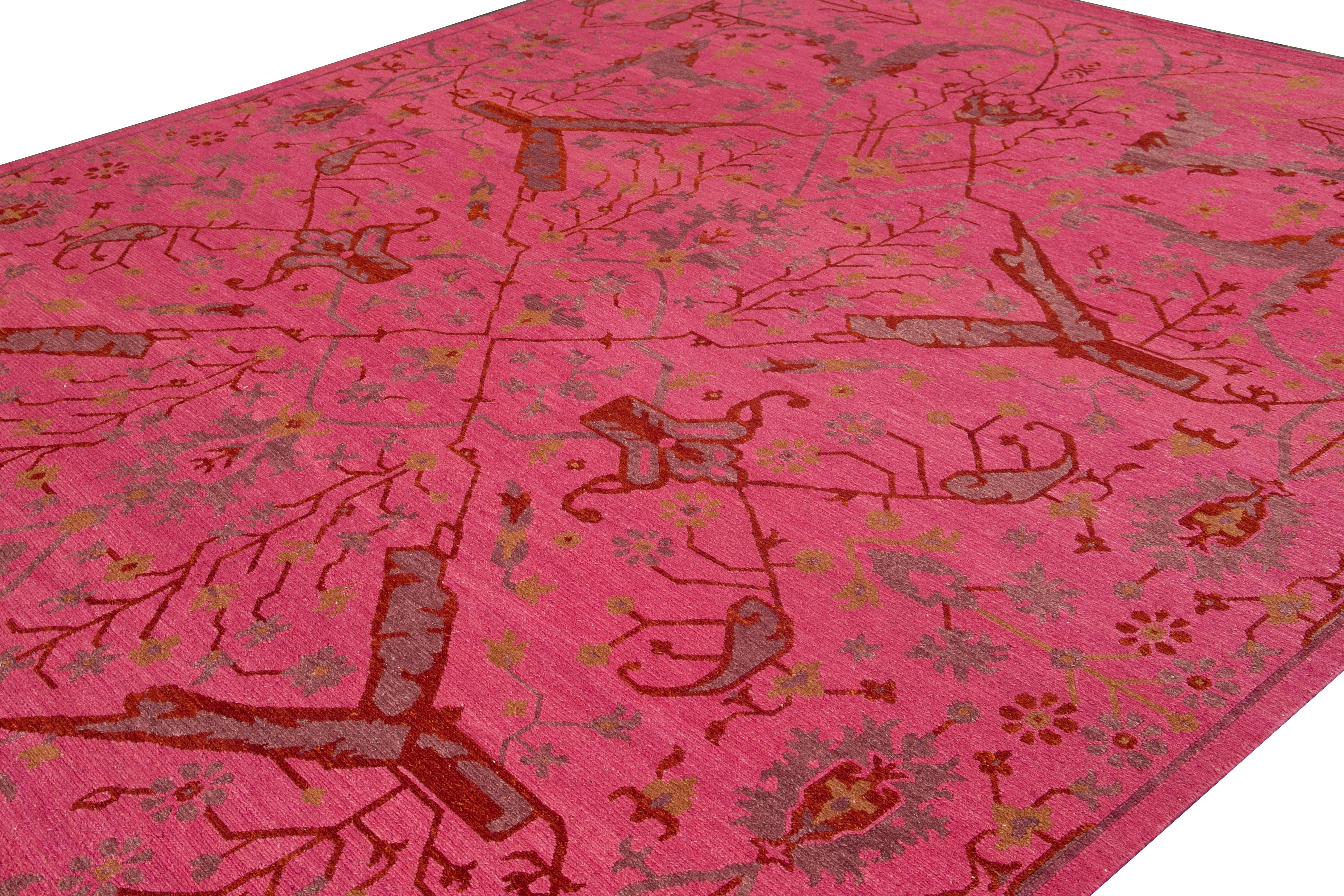 Moderner Wollteppich im Soumak-Stil des 21. Jahrhunderts im Angebot 4