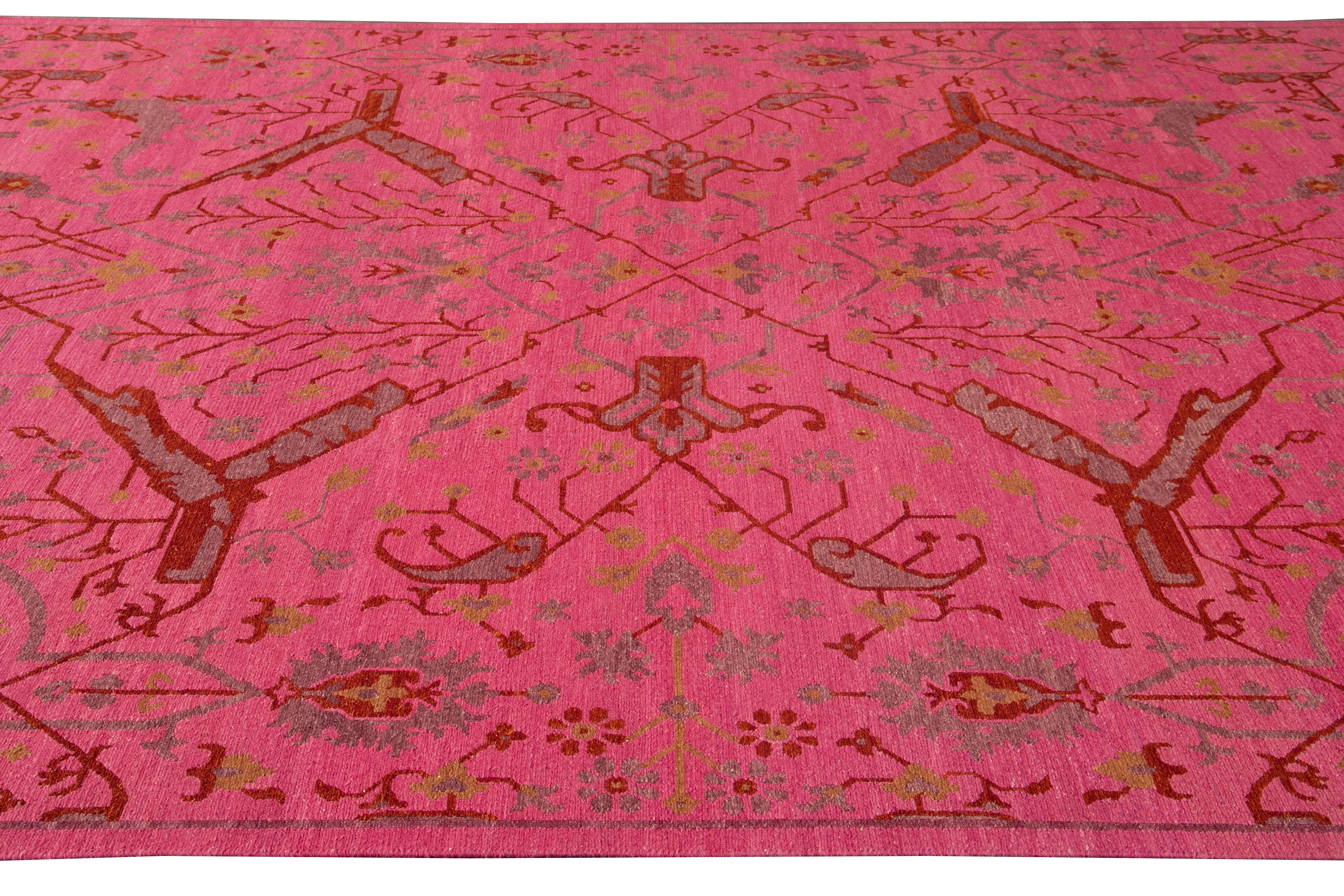 Moderner Wollteppich im Soumak-Stil des 21. Jahrhunderts im Angebot 3