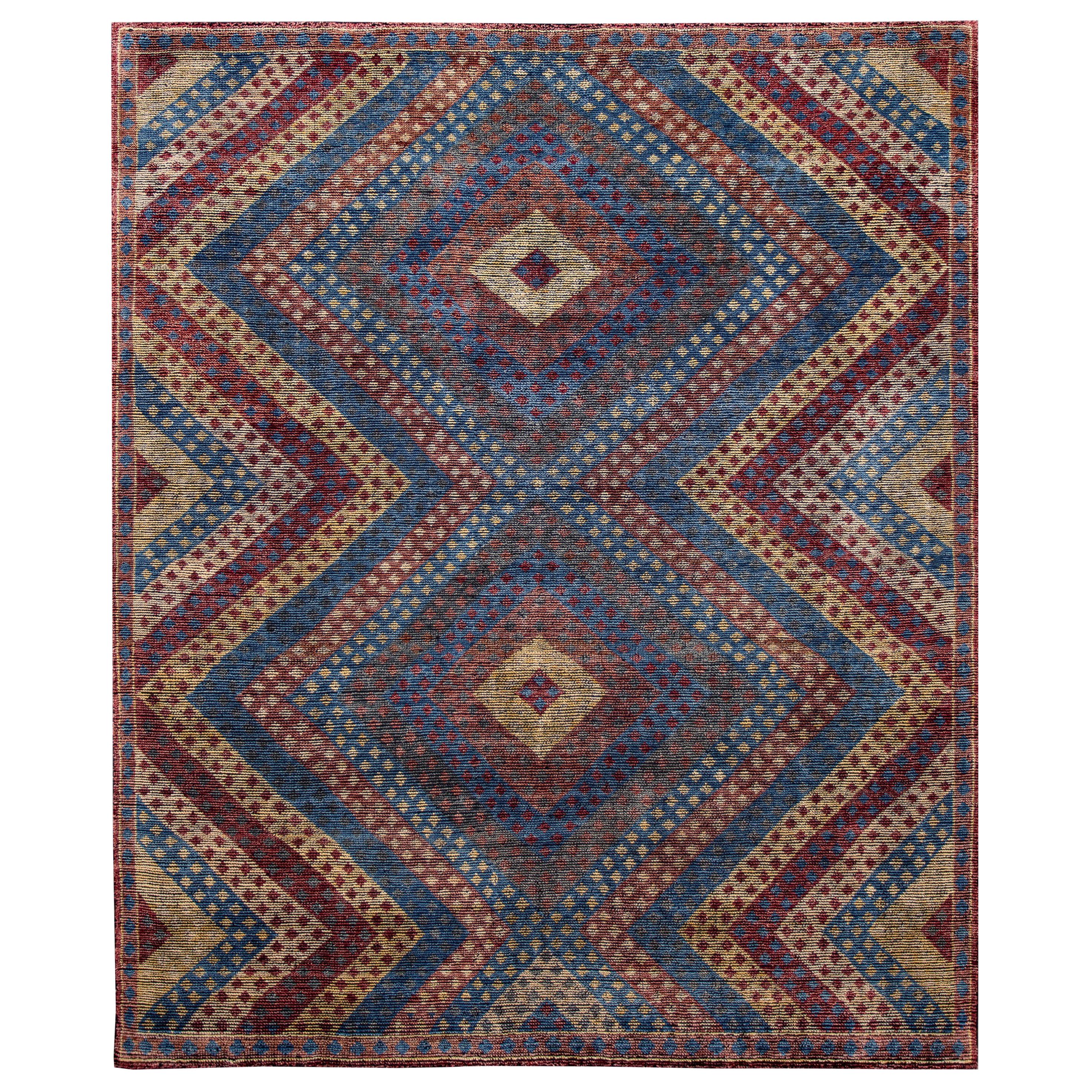 tapis en laine de style Soumak moderne du 21e siècle en vente