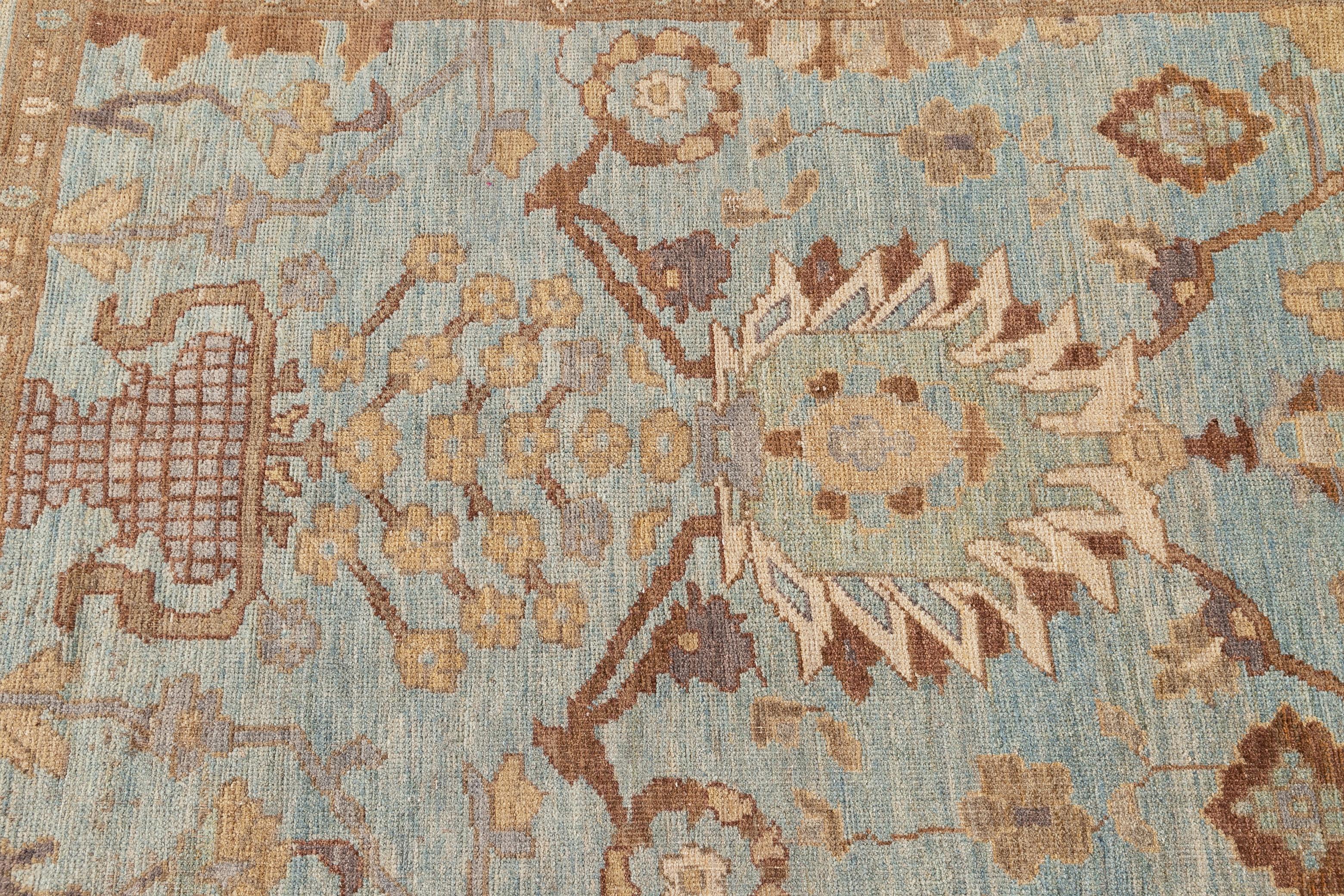 21st Century Modern Square Persian Sultanabad Rug For Sale 1