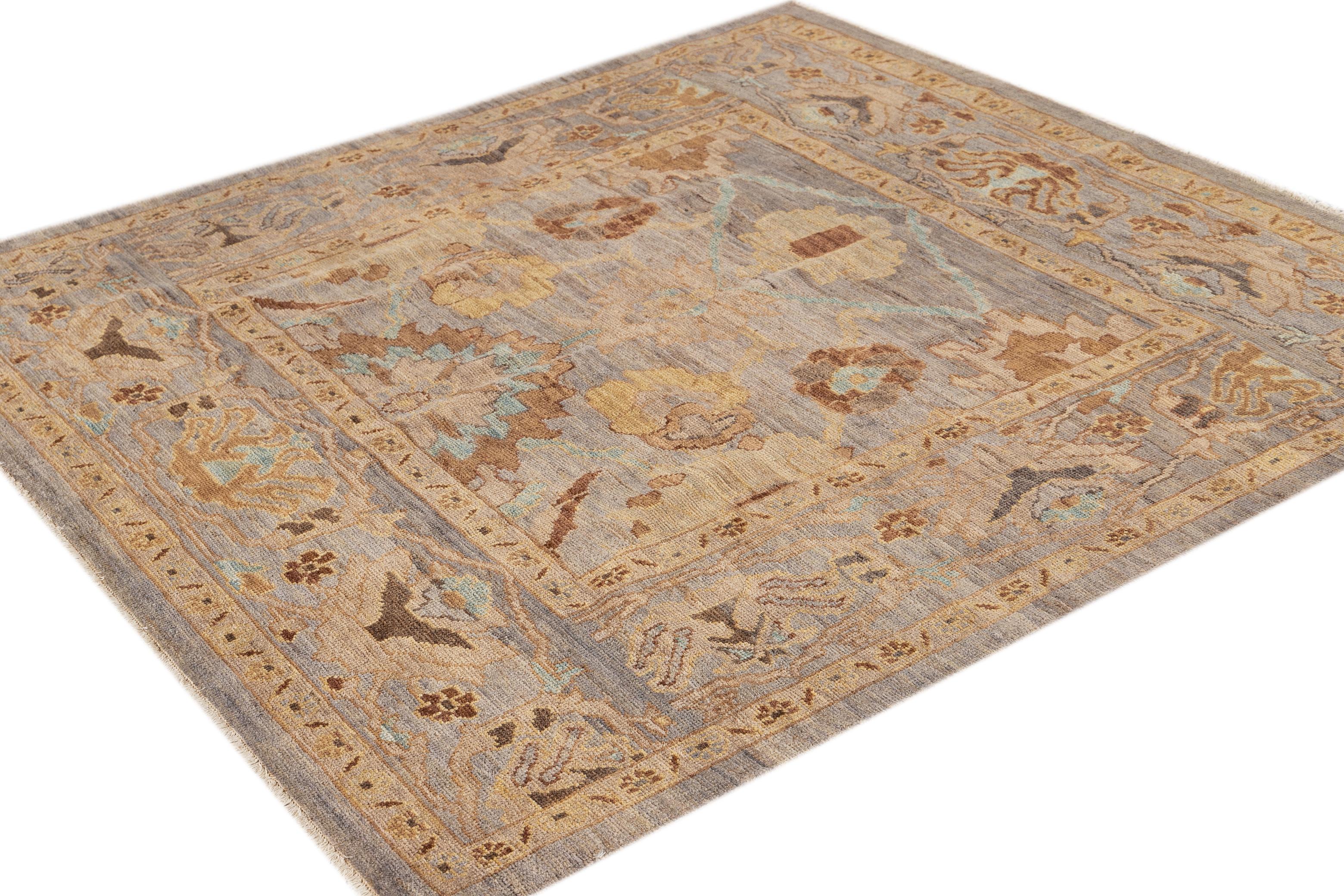 Contemporary 21st Century Modern Square Sultanabad Rug
